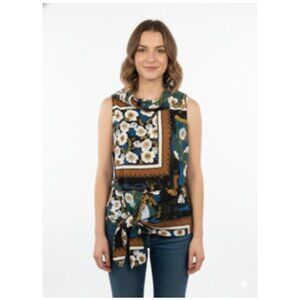 New York & Company Women's Womens Mixed Print Top Shirt Blouse Size Small NWT